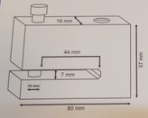 ابعاد قفل دیسکی دلتا