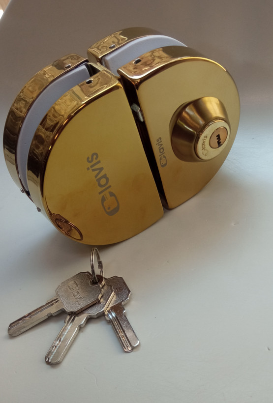 قفل شیشه سکوریت طلایی کلاویس