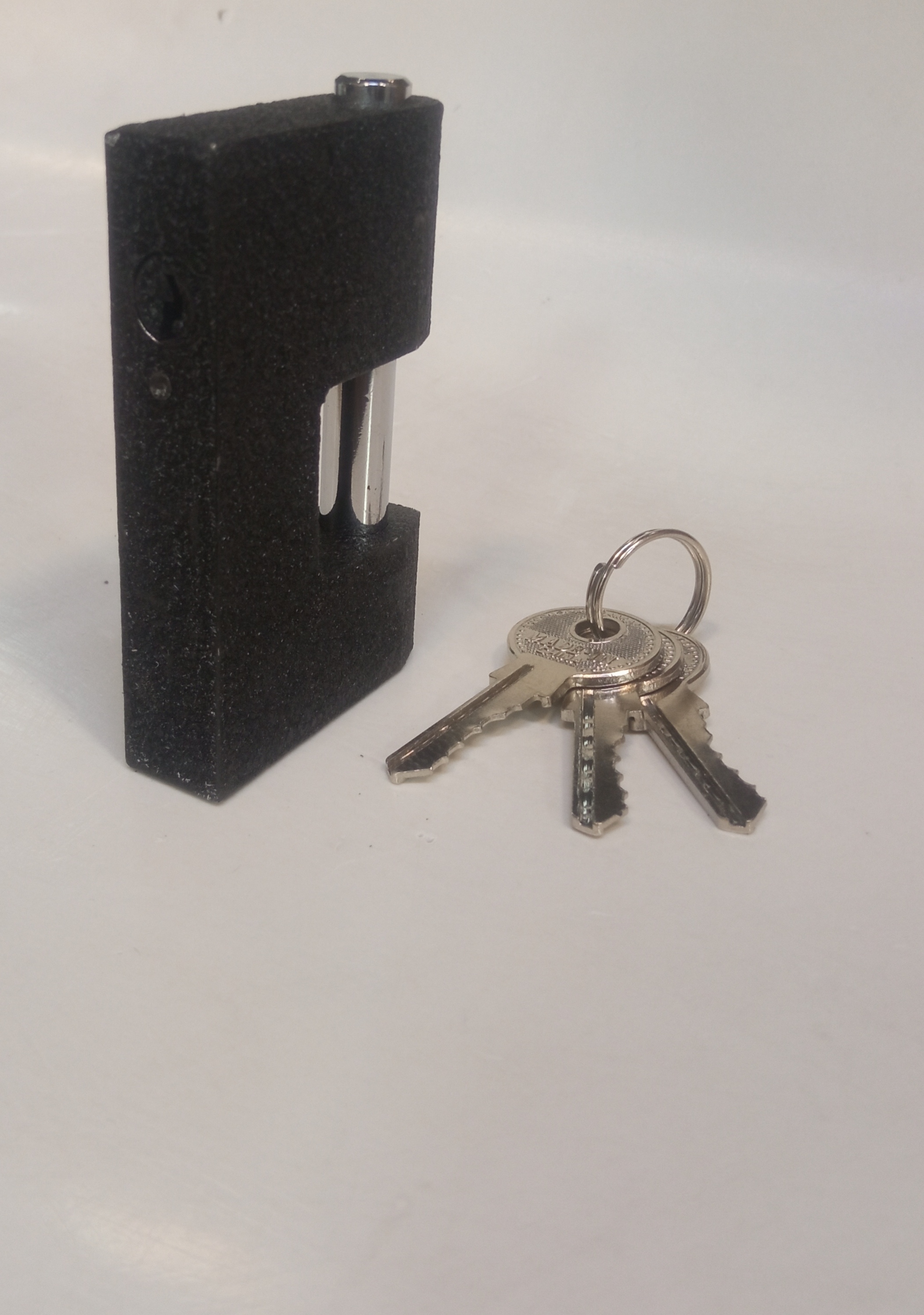 قفل کتابی موتوری مشکی کلید ساده